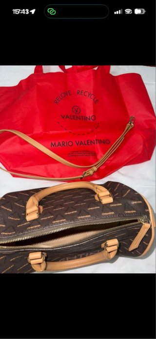 Mala Valentino Castanha e Bege