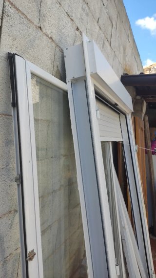 Puerta Balconera Aluminio Blanca