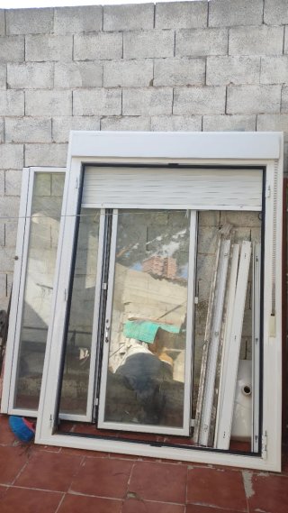 Puerta Balconera Aluminio Blanca