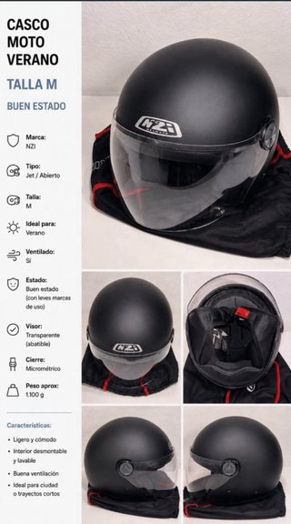Casco de Moto NZI N2A Talla M