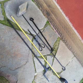 Set de 4 Utensilios para Chimenea o Barbacoa
