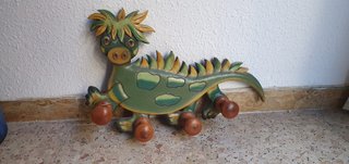 Perchero de Pared Infantil Dinosaurio de Madera