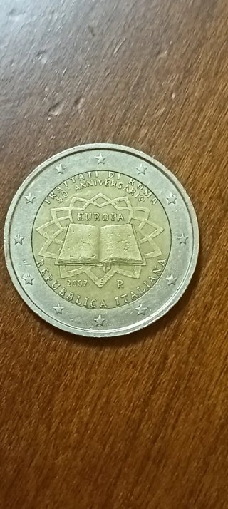 Moneta 2 Euro Commemorativa 2007 Trattati di Roma