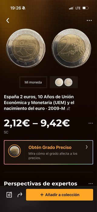 Moneda 2 Euros 10 Años UEM 2009