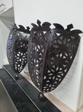 Set de 2 Lámparas de Pared Metálicas