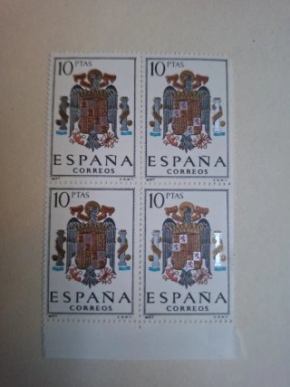 Bloque de 4 Sellos España 10 Pesetas