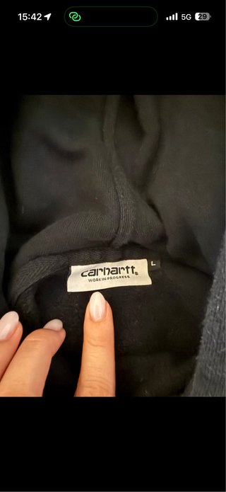 Sweatshirt com capuz Carhartt preta