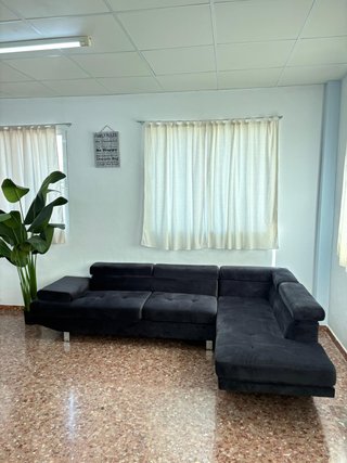 Sofá modular negro de terciopelo 254cm + Envio