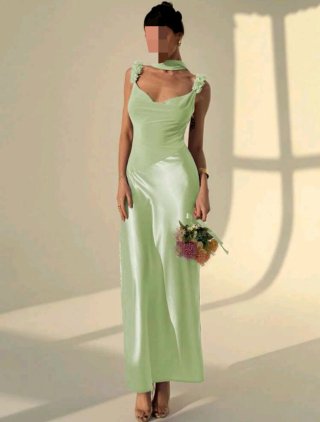 Vestido verde invitada fiesta