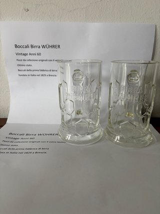 Coppia Boccali Birra Wührer Vintage Anni 60
