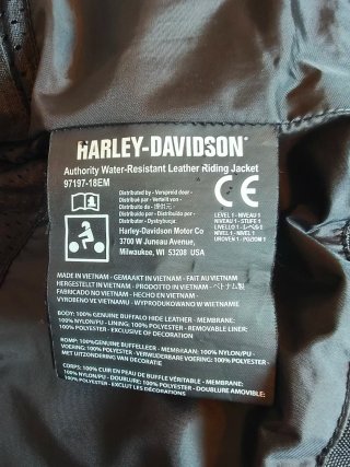 Chaqueta de Cuero Harley Davidson Talla M