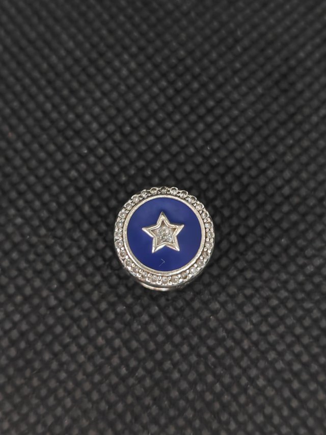 Charm plata 925 Estrella fondo azúl051-03-00728
