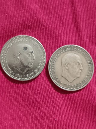 2 Monedas Franco Caudillo de España