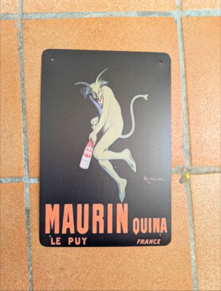 Cartel Chapa Vintage Quina Maurin Le Puy