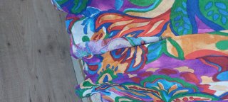 Vestido vintage estampado multicolor