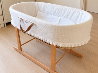 Moisés de Mimbre con Soporte Balancín