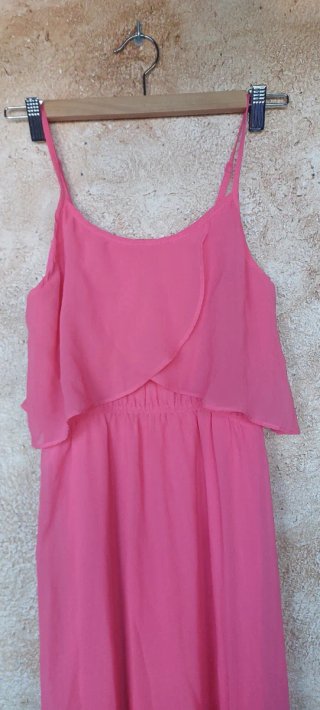 Vestido largo rosa