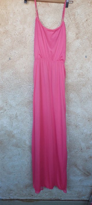 Vestido largo rosa