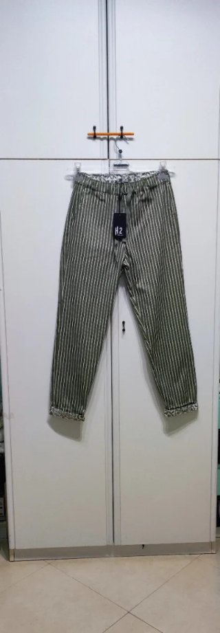 Pantaloni jogger eleganti verdi taglia M