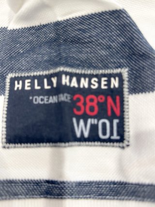 Polo Helly Hansen Rayas Azul y Blanco Talla L