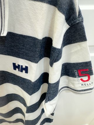 Polo Helly Hansen Rayas Azul y Blanco Talla L