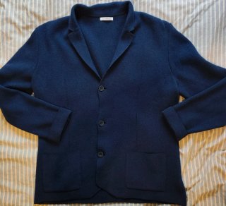 Chaqueta de punto azul marino hombre XXL
