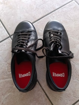 Scarpe Camper Pelle Nere Tg 37 con stringhe