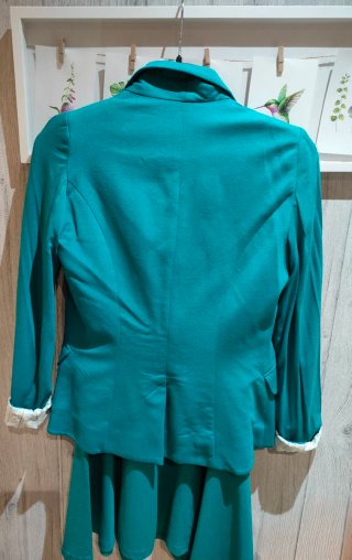 Conjunto Blazer y Vestido Blanco Talla