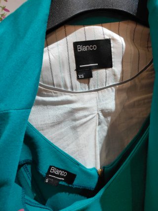 Conjunto Blazer y Vestido Blanco Talla