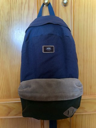 Mochila Vans azul, marrón y verde