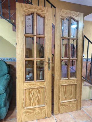 Puertas Dobles de Interior con Vidrio sin marca