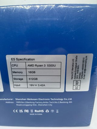 Mini PC Beegame Ryzen 5 3500U 16GB RAM 512GB SSD