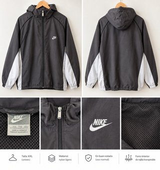 Chaqueta Cortavientos Nike Vintage XXL