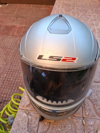 Casco Moto LS2 Plata