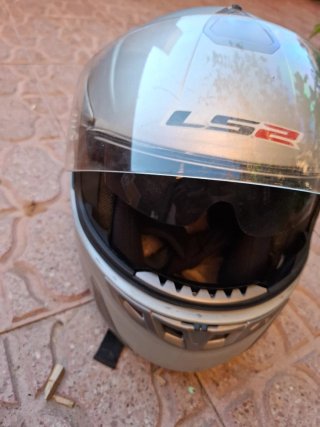 Casco Moto LS2 Plata
