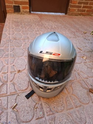 Casco Moto LS2 Plata