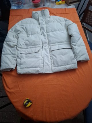 Plumífero Acolchado ZARA Crema Talla M