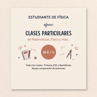Clases particulares online de matemáticas y física