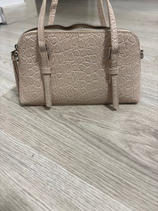 Bolso de mano beige