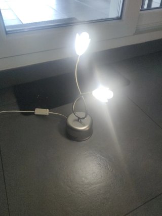 Lámparas de mesa flor plata