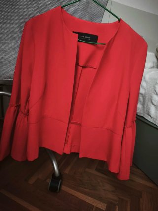 Chaqueta Zara Basic Roja Mujer