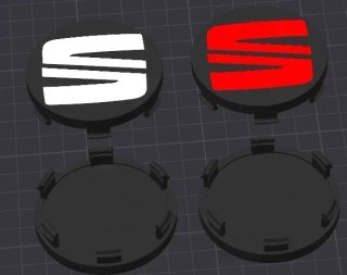 4 TAPA BUJES LOGOTIPO SEAT EN ROJO O BLANCO