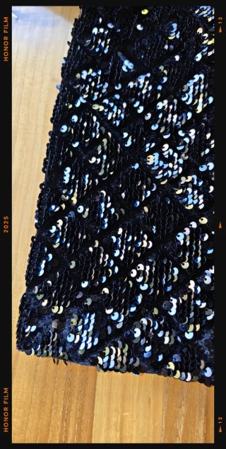 Vestido corto negro lentejuelas
