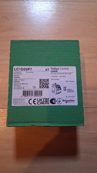 Schneider LC1D25P7 Contator TeSys Control