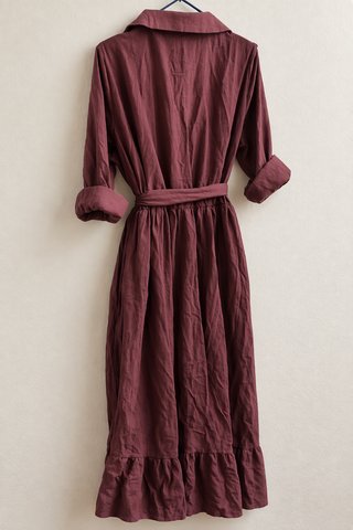 Vestido Midi Borgoña