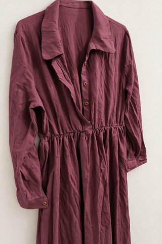 Vestido Midi Borgoña