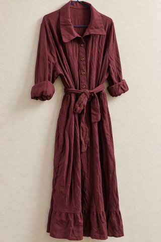 Vestido Midi Borgoña