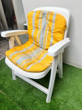 Silla Plegable de Exterior Blanca