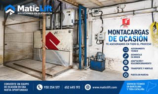 Montacargas – Adaptación y montaje