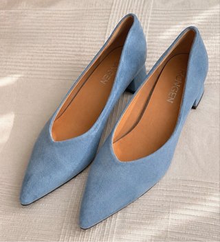 Salones RONGEN ante azul celeste talla 41